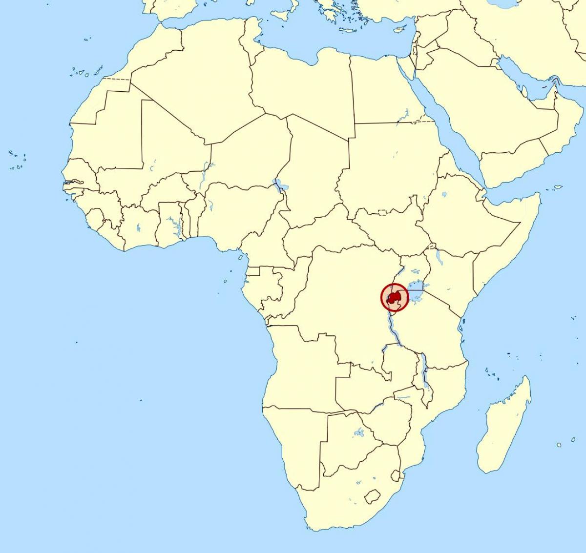 карта Руанда Африка