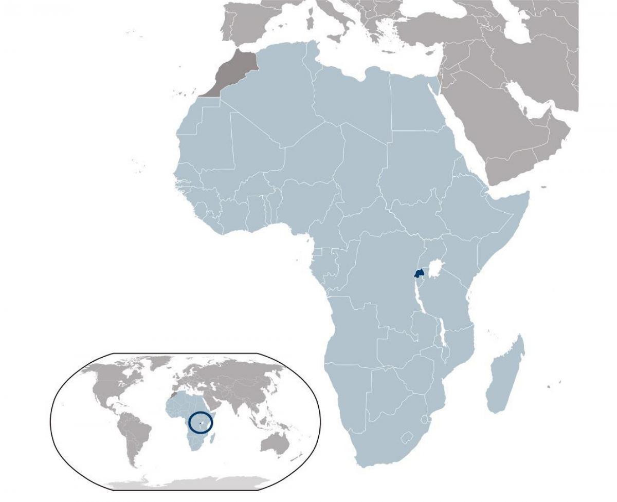 Розташування руанда на карті світу