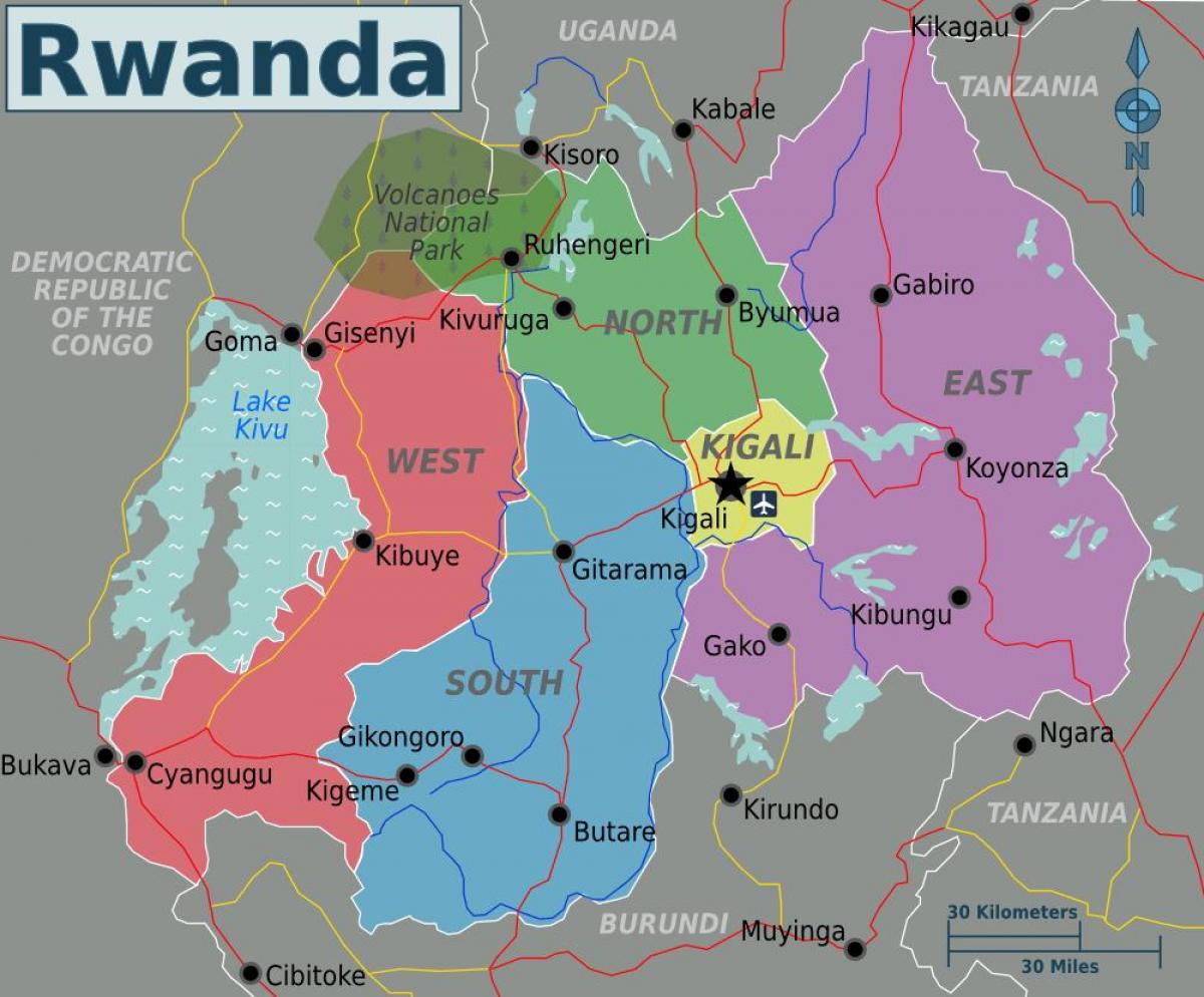 карті від кігалі, Руанда