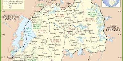 Карта Руанди політичних