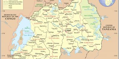 Карта адміністративна карта Руанди